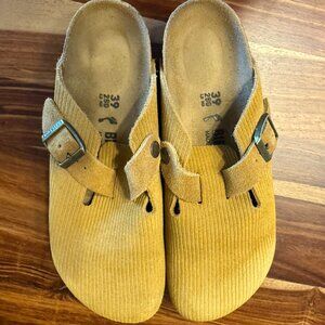 Birkenstock Boston Corduroy  Mustard Size 29